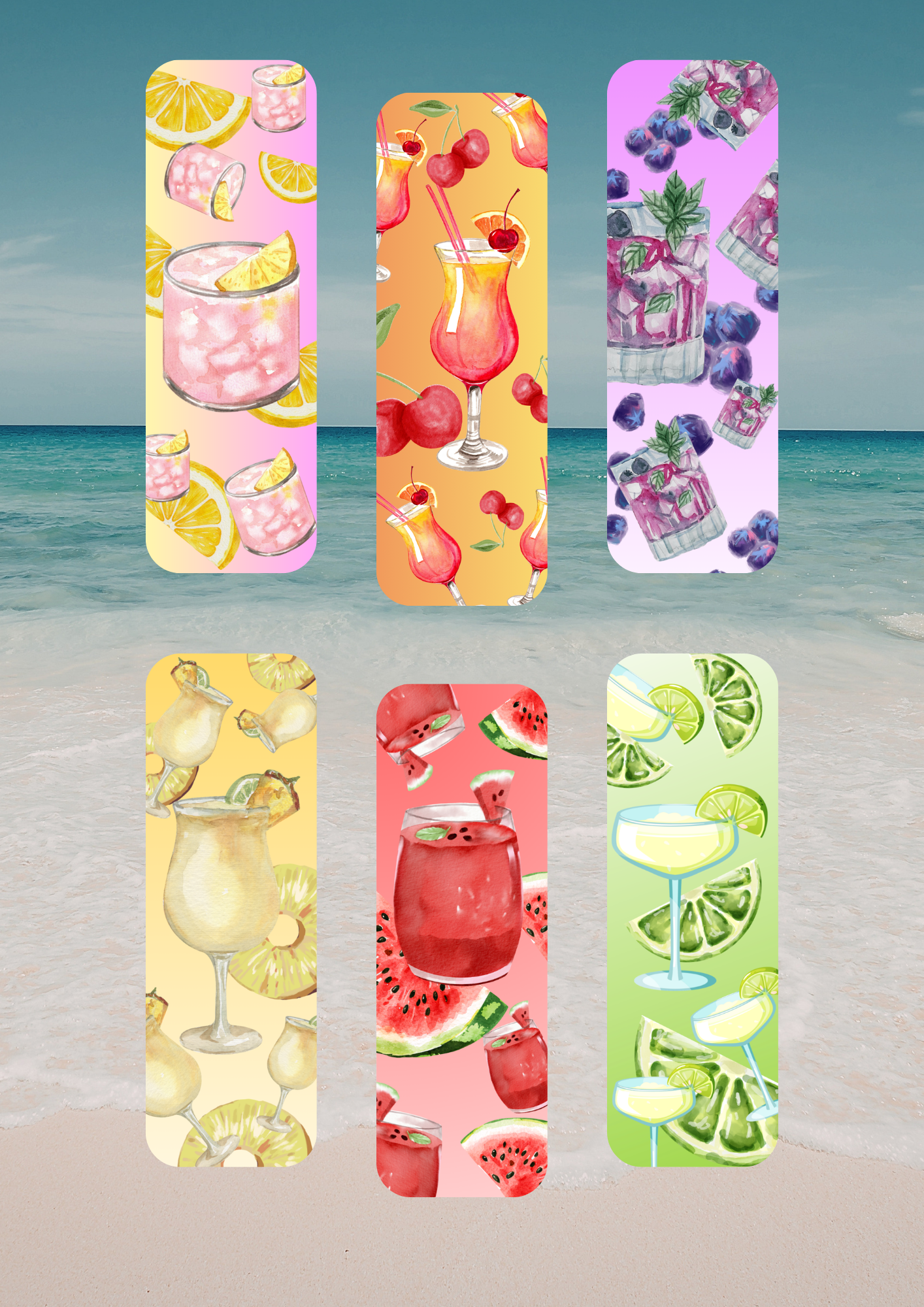Summer Sips Bookmark Collection